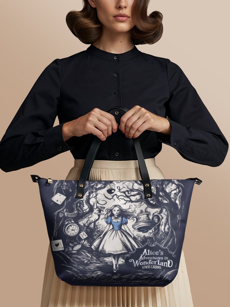 alices-adventures-in-wonderland-1_88d3c1eb-014c-4f60-a753-f8439a00a062.jpg Down the Rabbit Hole Leather Tote Bag