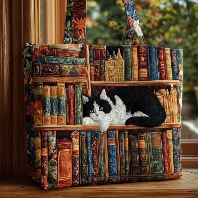 dc72436253b68333453eb8573efa19ee.jpeg Cozy Book Quilted Tote Bag II