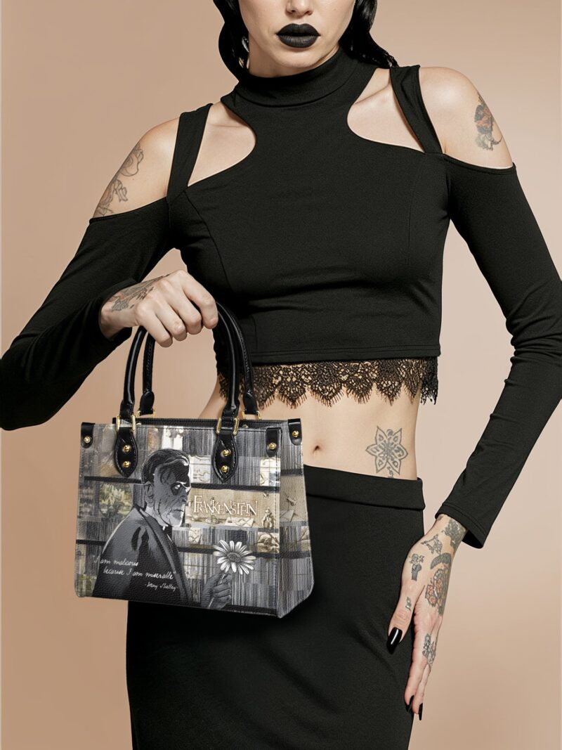 gray-frankenstein-1.jpg Frankenstein Ashes of Hope Small Leather Handbag