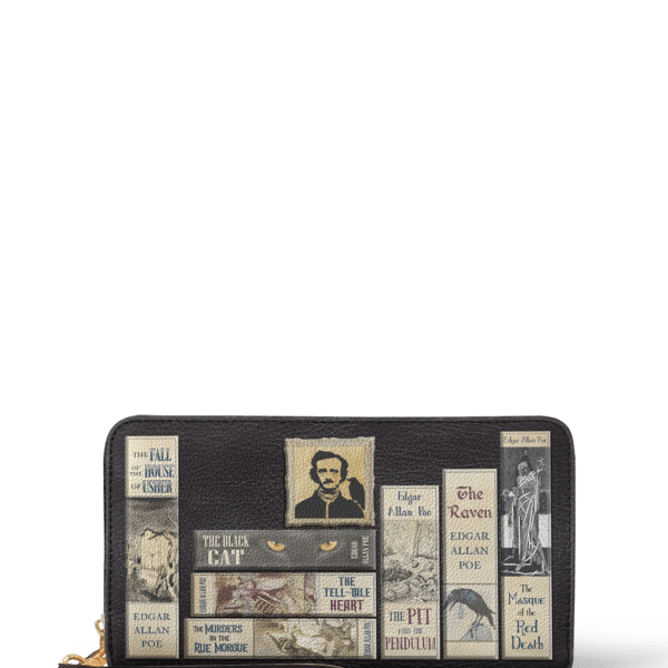 Poe's Library Ashen Black Wallet
