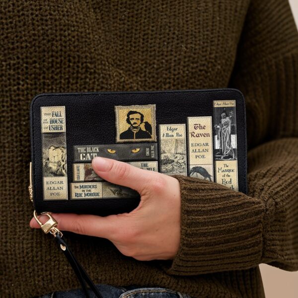 Poe's Library Ashen Black Wallet