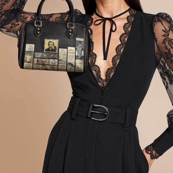 Poe's Library Ashen Black Mini Satchel