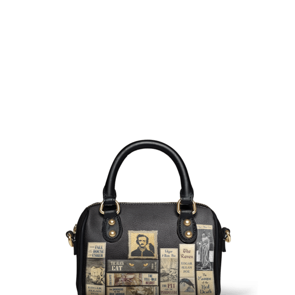 Poe's Library Ashen Black Mini Satchel