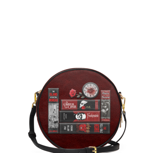 The Crimson Codex Circle Crossbody Bag