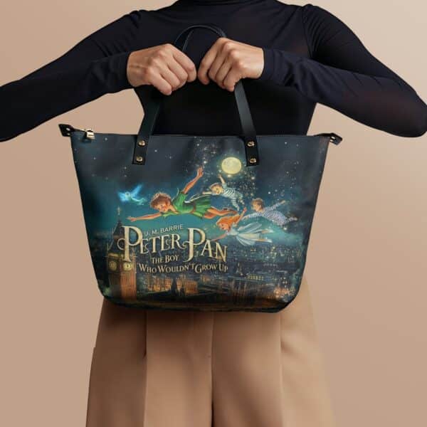 Neverland Sky Leather Tote Bag