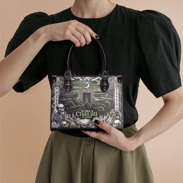 The Call Of Cthulhu Small Leather Handbag, Black Interior