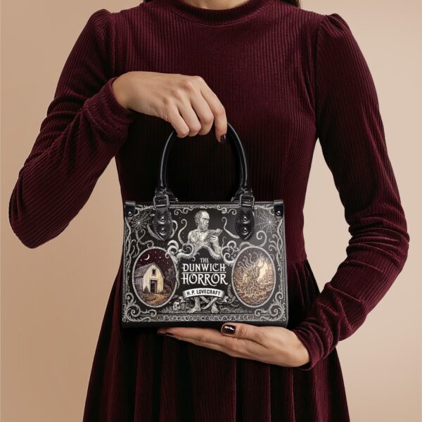 The Dunwich Horror Small Leather Handbag, Black Interior