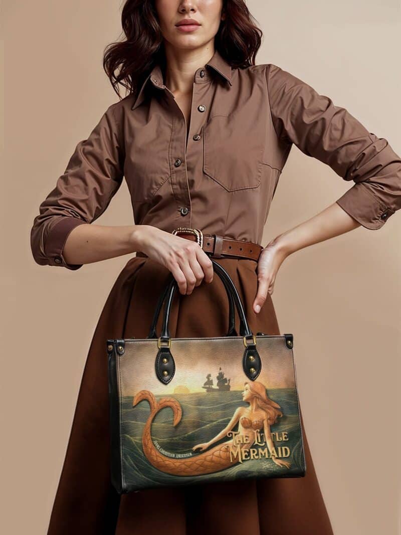 the-little-mermaid-inuse-1_771b9989-177d-47a5-8cfb-f72dff6facdc.jpg Mermaid’s Sacrifice Leather Handbag, Brown Interior