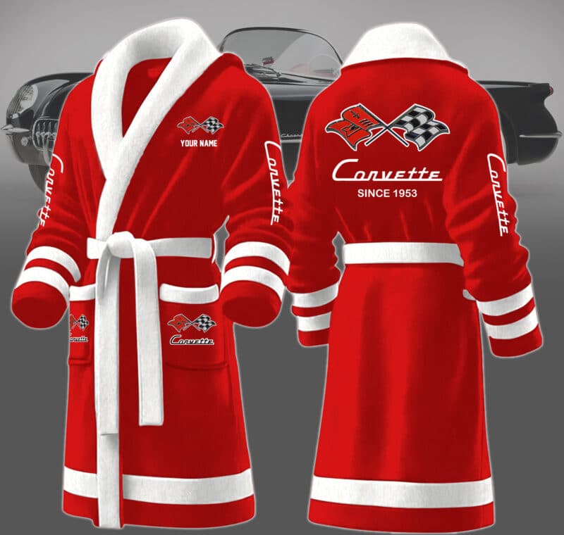 1-38.jpg Corvette Bathrobes Corvette C1 Fleece Bathrobe