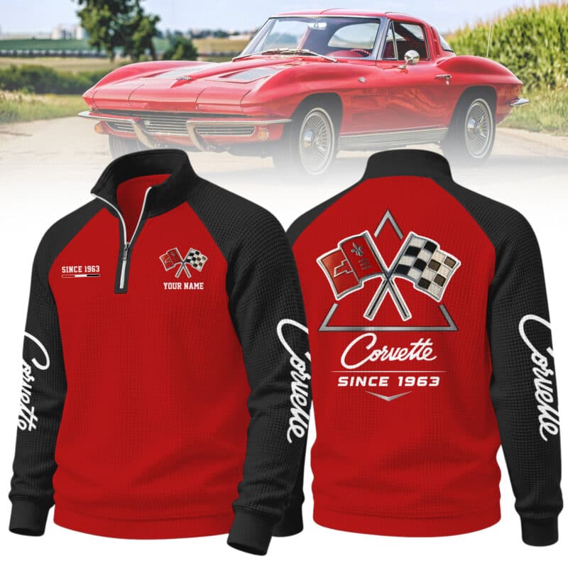 6-113.jpg Corvette Quarter Zip Pullovers Corvette C2 Quarter Zip Pullover
