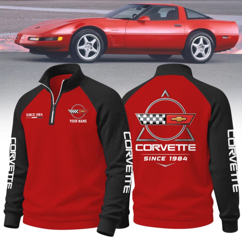 6-114.jpg Corvette Quarter Zip Pullovers Corvette C4 Quarter Zip Pullover