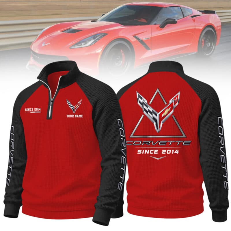 6-117.jpg Corvette Quarter Zip Pullovers Corvette C7 Quarter Zip Pullover
