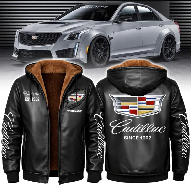 H1010.jpg Cars CADILLAC Fleece Leather Jacket
