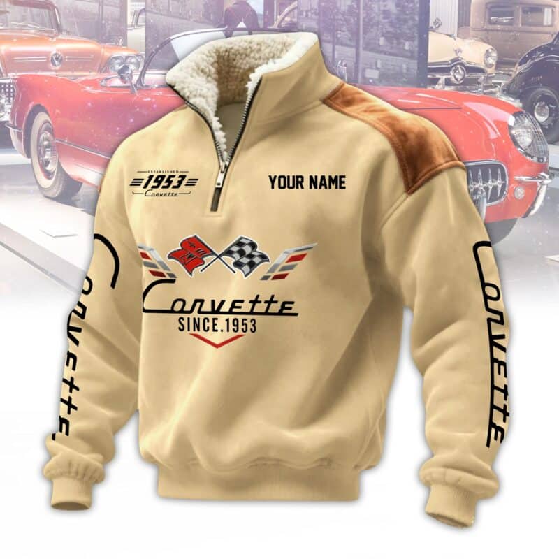 corvette6-26.jpg Corvette Fleece Pullovers Corvette C1 Half Zip Fleece Pullover