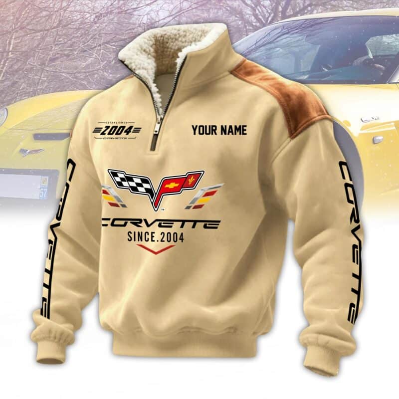 corvette6-30.jpg Corvette Fleece Pullovers Corvette C6 Half Zip Fleece Pullover