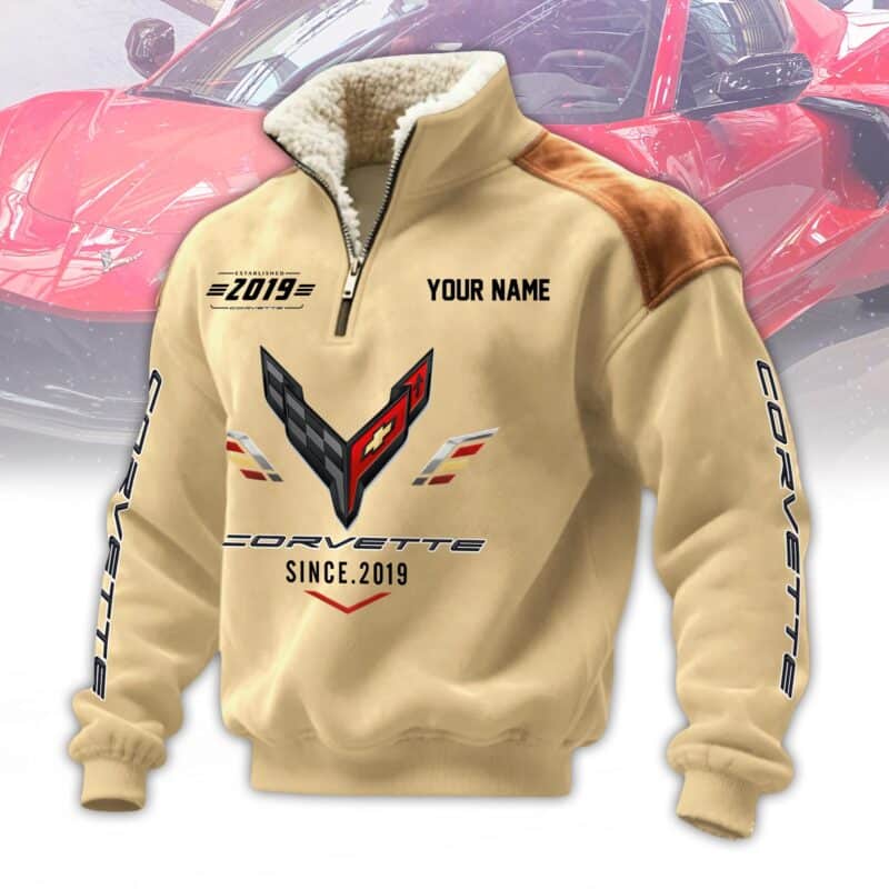 corvette6-32.jpg Corvette Fleece Pullovers Corvette C8 Half Zip Fleece Pullover